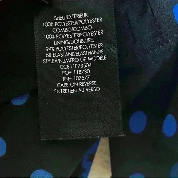 Alice + Olivia Wellesly Tie Neck Bell Sleeve Navy Blue Size Small - Picture 7 of 8